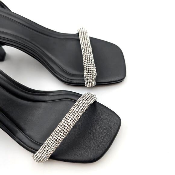 Open Edit Taytum Ankle Strap Sandal Women's Silver Metallic Size US6.5M EU37 - Picture 11 of 12